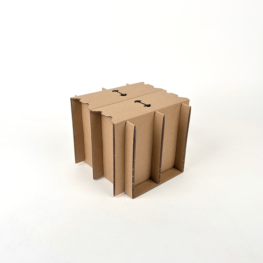 16 oz Boston Round Glass Bottle 4-Pack Shipping Box assembly 4