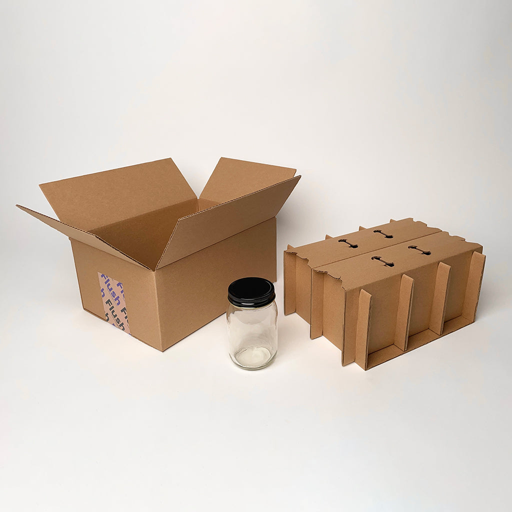 16 oz Canning Jar 6-Pack Shipping Box available from Flush Packaging