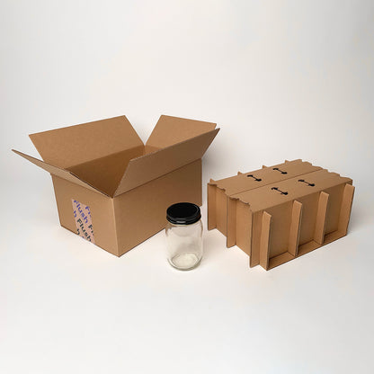16 oz Canning Jar 6-Pack Shipping Box available from Flush Packaging