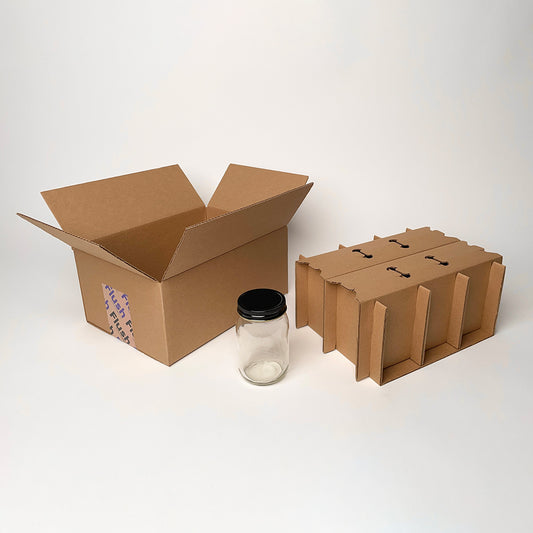 16 oz Canning Jar 6-Pack Shipping Box available from Flush Packaging