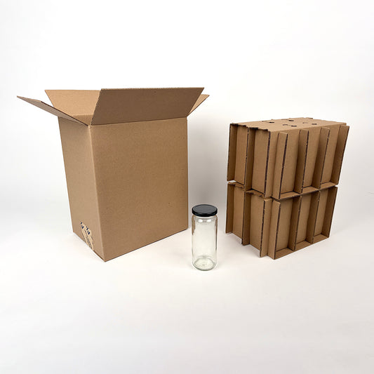 16 oz Paragon Jar 12-Pack Shipping Box available from Flush Packaging