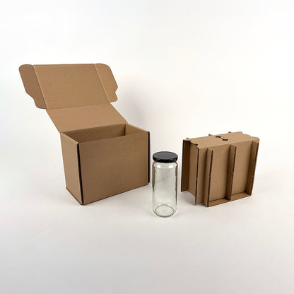 16 oz Paragon Jar 2-Pack Shipping Box available from Flush Packaging
