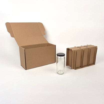 16 oz Paragon Jar 3-Pack Shipping Box available from Flush Packaging