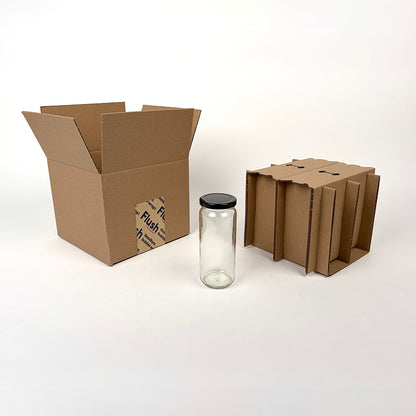 16 oz Paragon Jar 4-Pack Shipping Box available from Flush Packaging