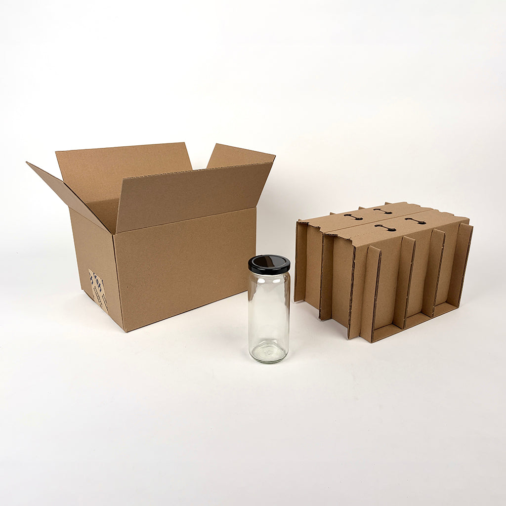 16 oz Paragon Jar 6-Pack Shipping Box available from Flush Packaging