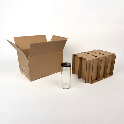 16 oz Paragon Jar 6-Pack Shipping Box available from Flush Packaging
