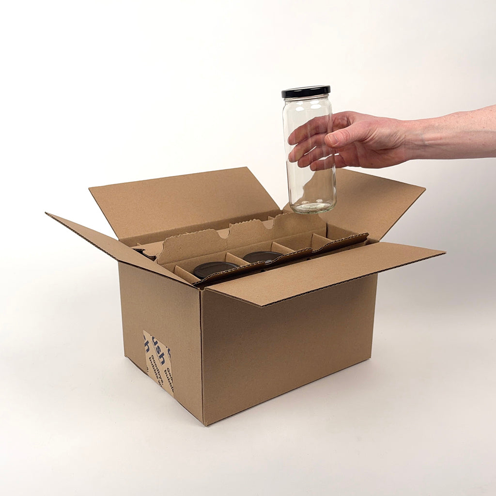 16 oz Paragon Jar 6-Pack Shipping Box unboxing 2
