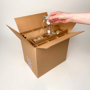 16 oz Pint Ball Regular Mouth Mason Jar 12-Pack Shipping Box unboxing 4