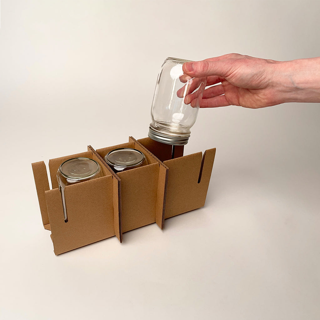 16 oz Pint Ball Regular Mouth Mason Jar 3-Pack Shipping Box assembly 1