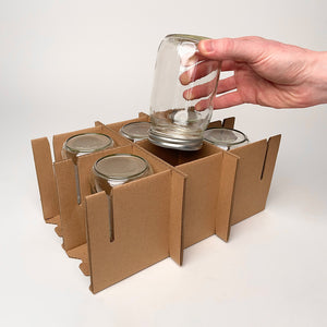 16 oz Pint Ball Regular Mouth Mason Jar 6-Pack Shipping Box assembly 1