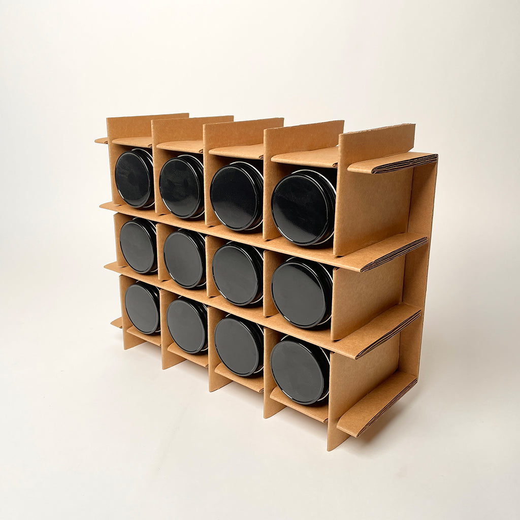 16 oz Pint Economy Round Glass Jar 12-Pack Shipping box assembly 2