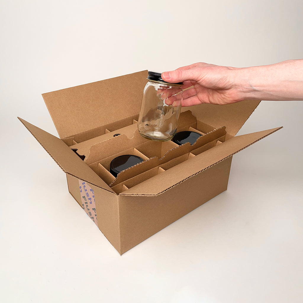 16 oz Canning Jar 6-Pack Shipping Box unboxing 3