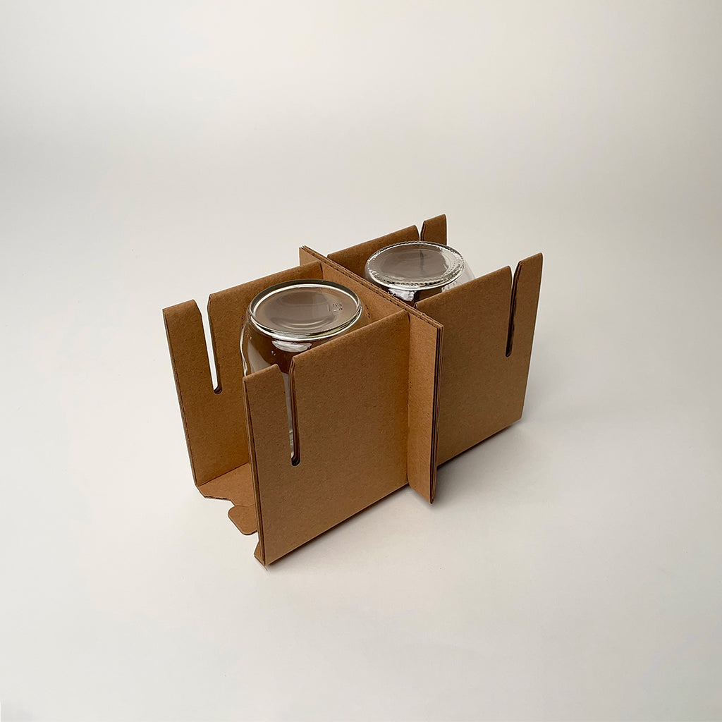 16 oz Square Mason Jar 2-Pack Shipping Box assembly 2