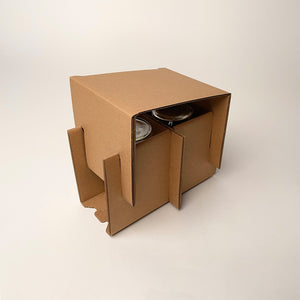 16 oz Square Mason Jar 2-Pack Shipping Box assembly 4
