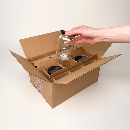 16 oz Square Mason Jar 6-Pack Shipping Box unboxing 4