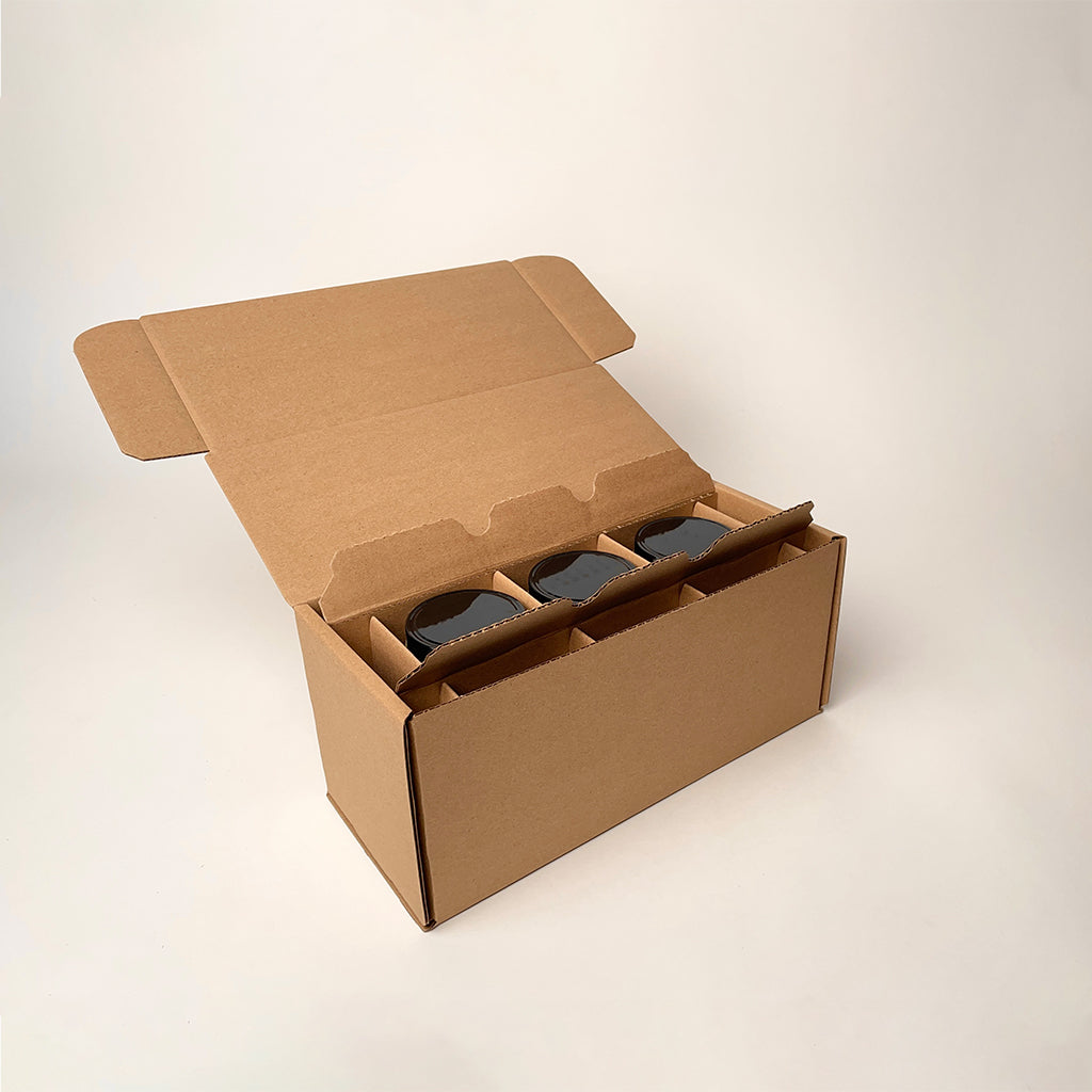 CandleScience 16 oz Square Mason Jar 3-Pack Shipping Box unboxing 3