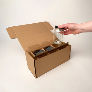 CandleScience 16 oz Square Mason Jar 3-Pack Shipping Box unboxing 4