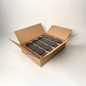 16 oz Straight Sided Glass Squat Jar 12-Pack Shipping Box available for purchase from Flush Packaging