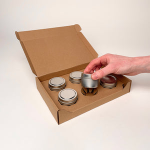 2 oz Candle Tin 6-Pack Shipping Box unboxing
