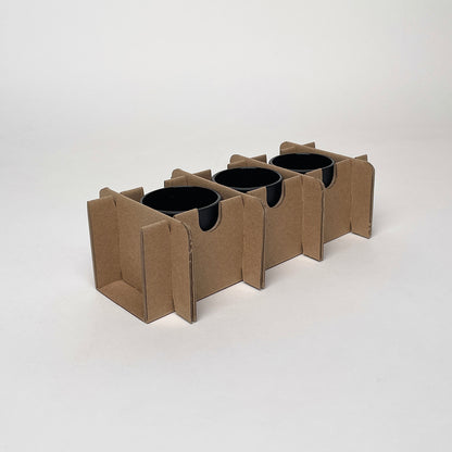 3-Pack Shipping Box for candles made with Makesy 2.5 oz Aura Candle Vessels assembly 1