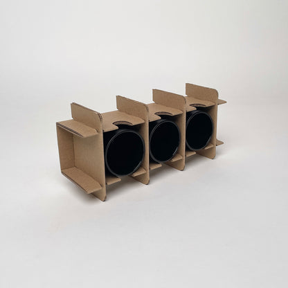 3-Pack Shipping Box for candles made with Makesy 2.5 oz Aura Candle Vessels assembly 3