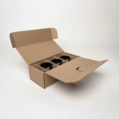 3-Pack Shipping Box for candles made with Makesy 2.5 oz Aura Candle Vessels unboxing 2