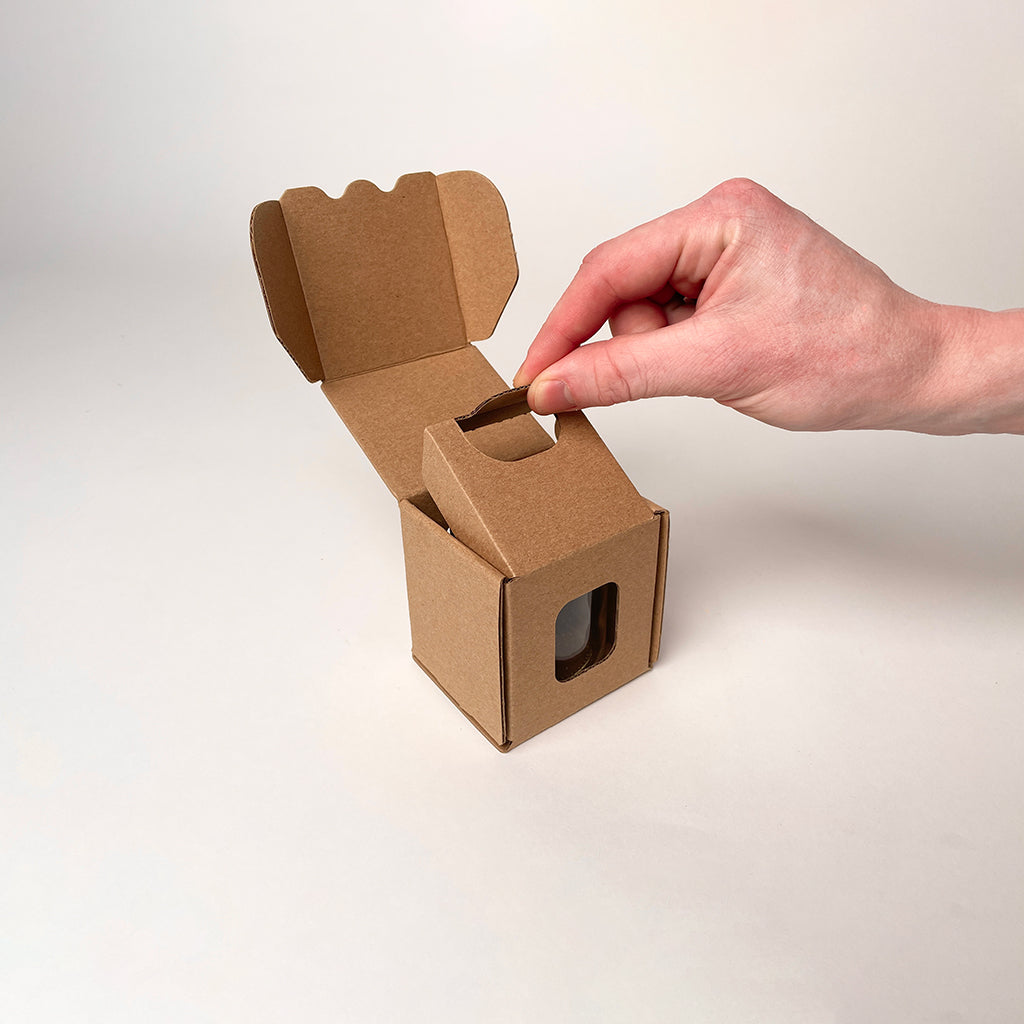 4 oz Straight Sided Glass Jar Retail Box Gift Box unboxing 3