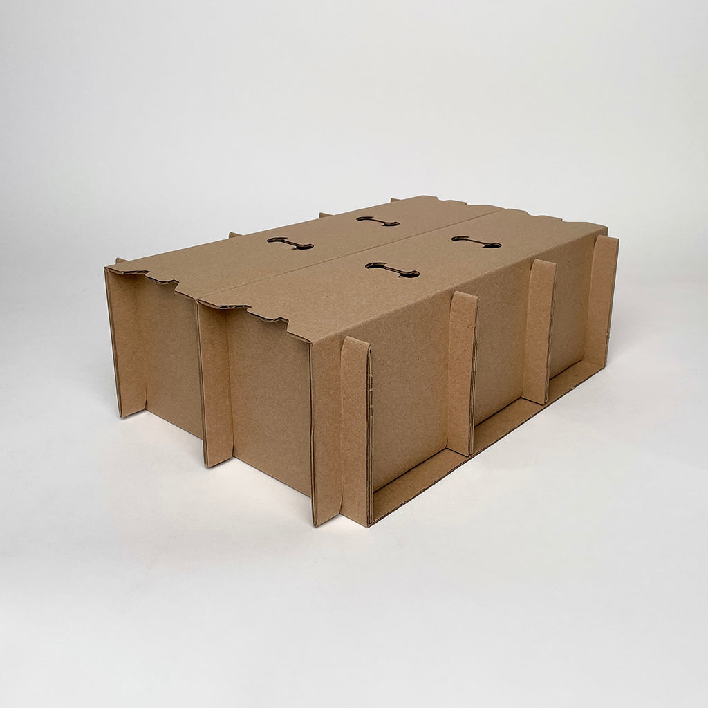 6-Pack Shipping Box for candles made with Makesy 12 oz Aura Candle Vessels assembly 4