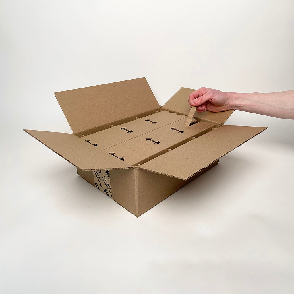 6-Pack Shipping Box for candles made with Makesy 12 oz Aura Candle Vessels unboxing 1