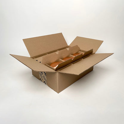 6-Pack Shipping Box for candles made with Makesy 12 oz Aura Candle Vessels unboxing 2