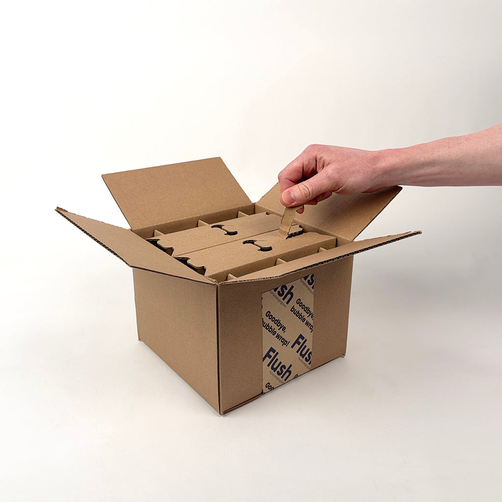 8 oz Boston Round Glass Bottle 4-Pack Shipping Box unboxing 1