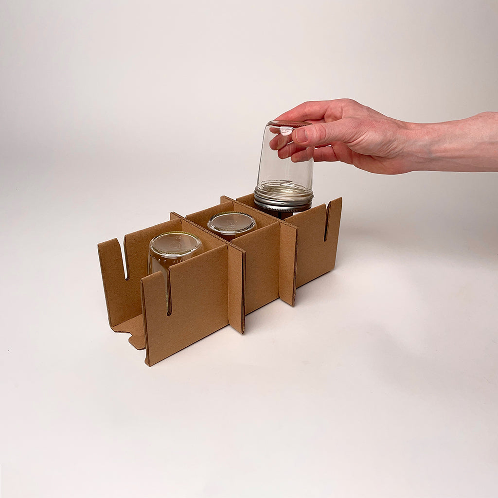 8 oz Half Pint Ball Regular Mouth Mason Jar 3-Pack Shipping Box assembly 1