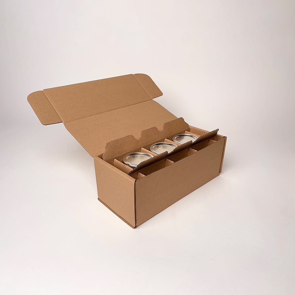 8 oz Half Pint Ball Regular Mouth Mason Jar 3-Pack Shipping Box unboxing 3