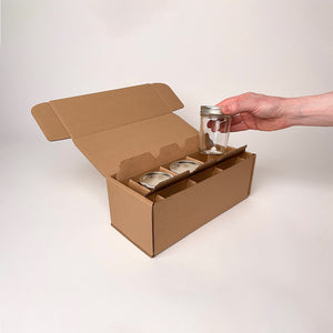 8 oz Half Pint Ball Regular Mouth Mason Jar 3-Pack Shipping Box unboxing 4