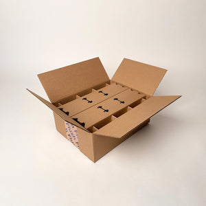 8 oz Half Pint Ball Regular Mouth Mason Jar 6-Pack Shipping Box unboxing 1