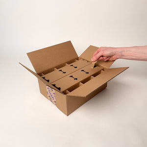 8 oz Half Pint Ball Regular Mouth Mason Jar 6-Pack Shipping Box unboxing 2
