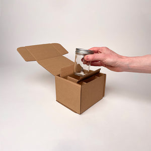 8 oz Half Pint Ball Regular Mouth Mason Jar Shipping Box unboxing 4