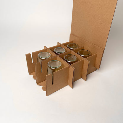 8 oz Jelly Jar 6-Pack Shipping Box assembly 1