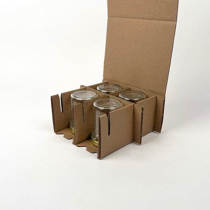 8 oz Straight Sided Jelly Jar 4-Pack Shipping Box assembly 1