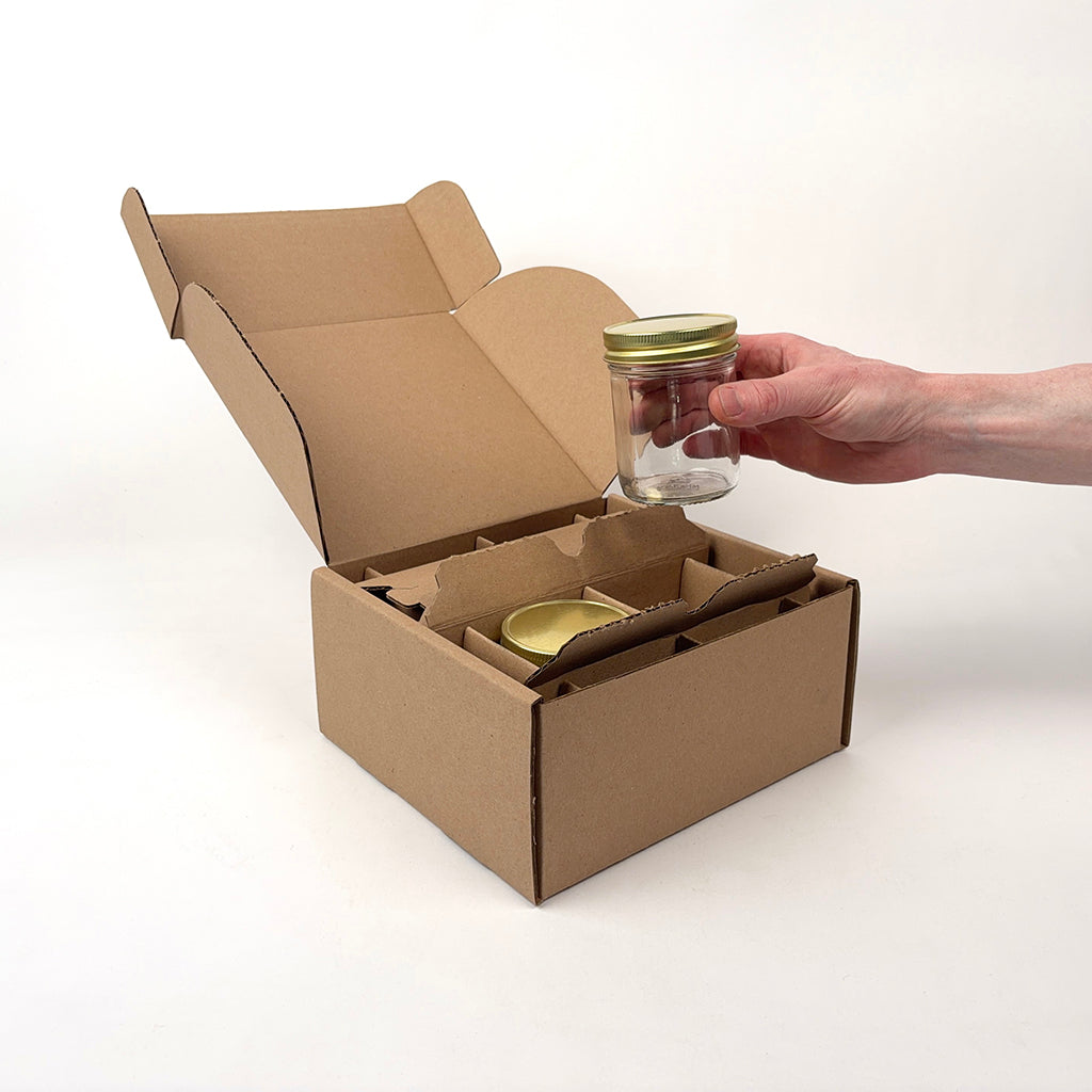 8 oz Straight Sided Jelly Jar 4-Pack Shipping Box unboxing 3