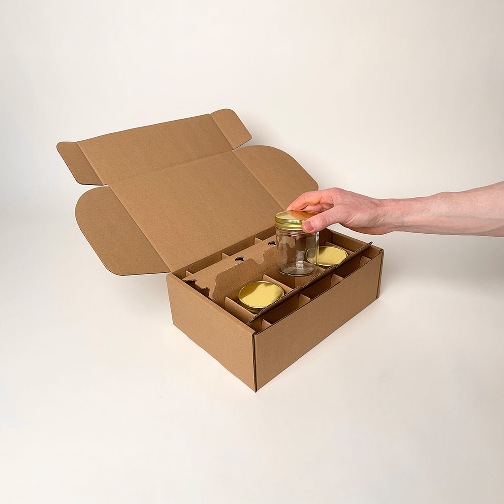8 oz Straight Sided Jelly Jar 6-Pack Shipping Box unboxing 4