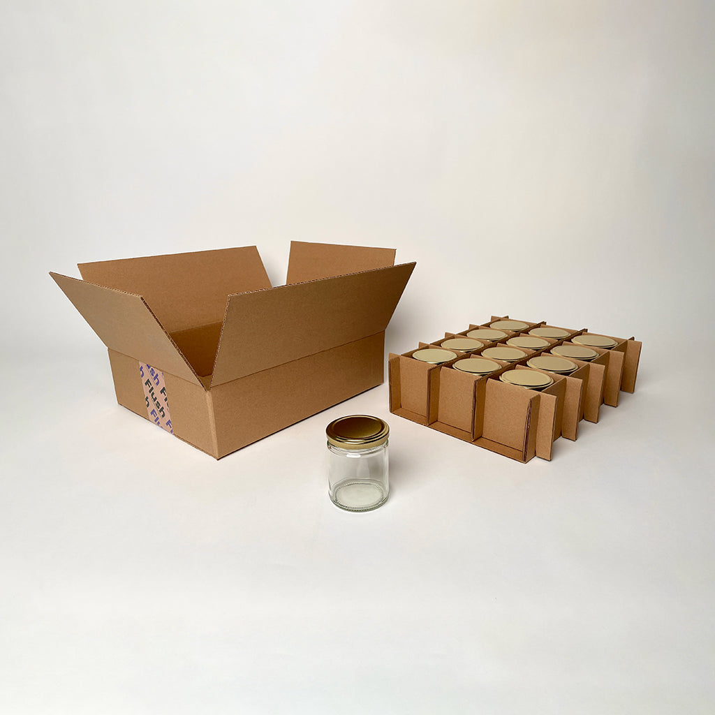9 oz Straight Sided Glass Jar 12-Pack Shipping Box | Candle Boxes