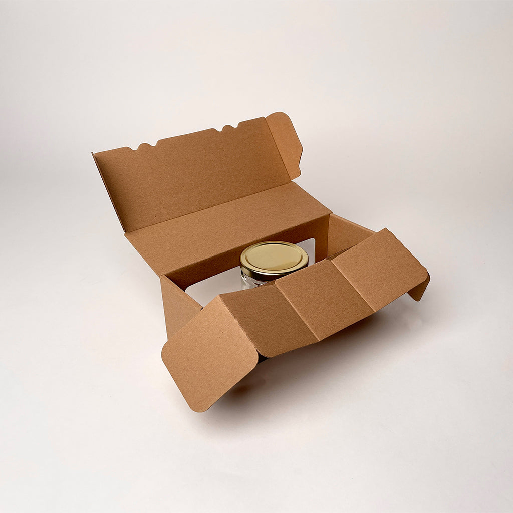 9 oz Straight Sided Glass Jar 3-Pack Retail Box for candles assembly 1