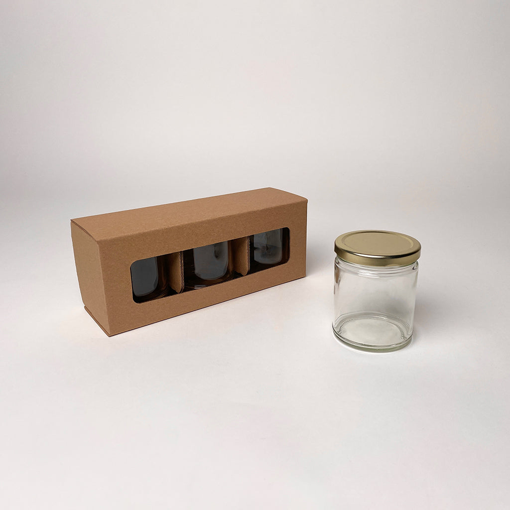 9 oz Straight Sided Glass Jar 3-Pack Retail Box | DIY Candle