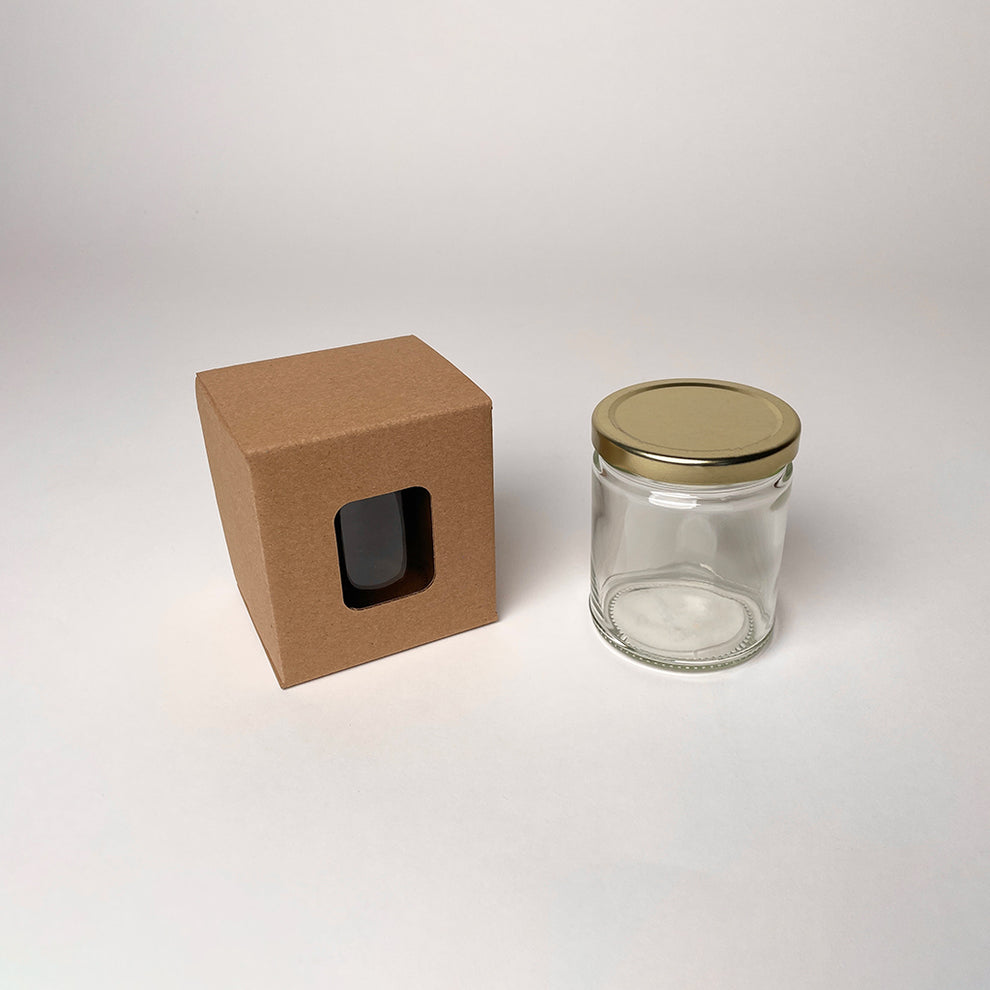 9 oz Straight Sided Glass Jar Retail Box | Shelf Ready Packaging