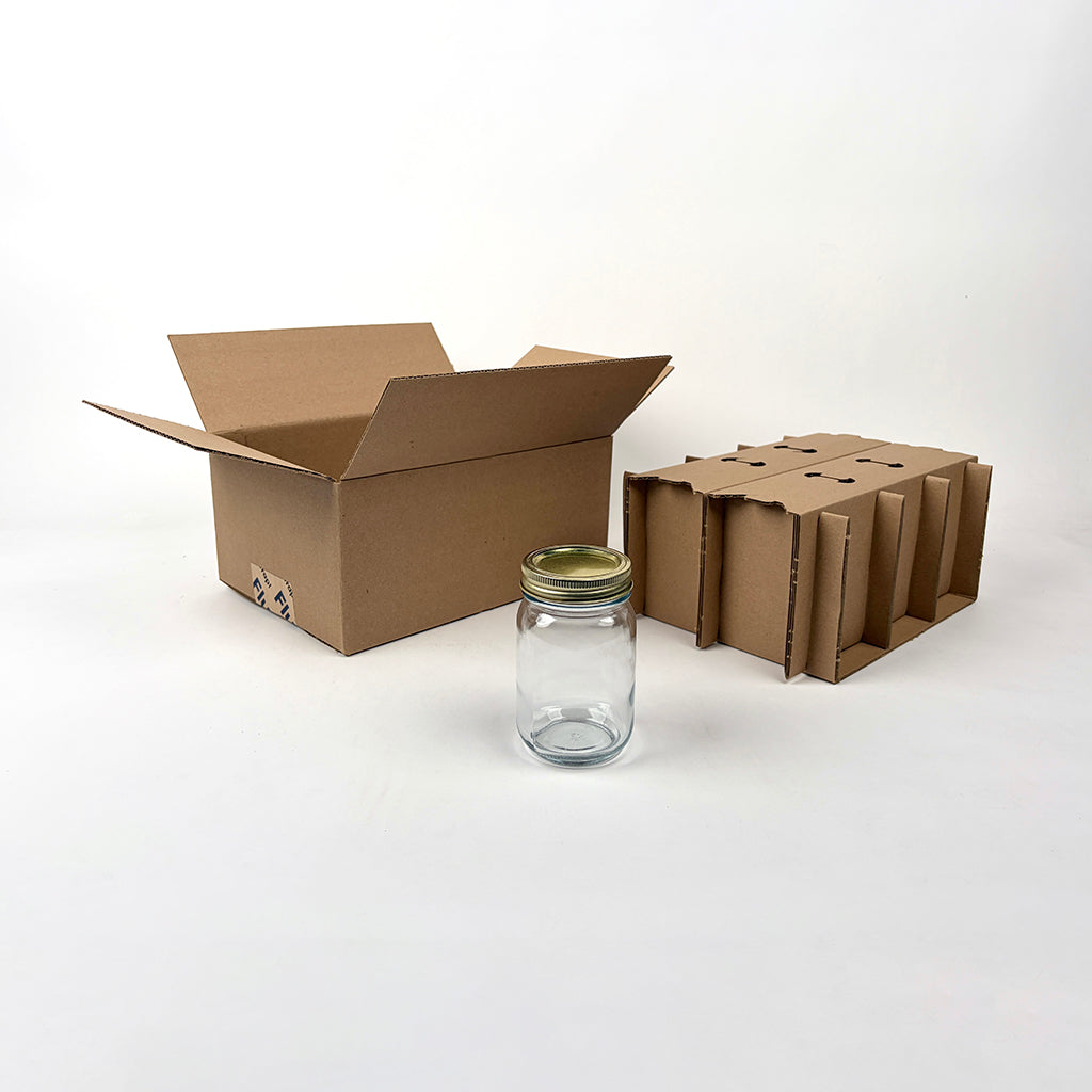 Anchor Hocking 16 oz Canning Jar 6-Pack Shipping Box available from Flush Packaging