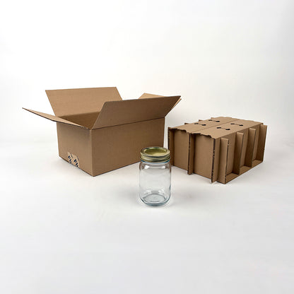 Anchor Hocking 16 oz Canning Jar 6-Pack Shipping Box available from Flush Packaging