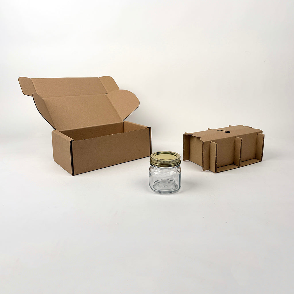 Anchor Hocking 8 oz Canning Jar 2-Pack Shipping Box available from Flush Packaging