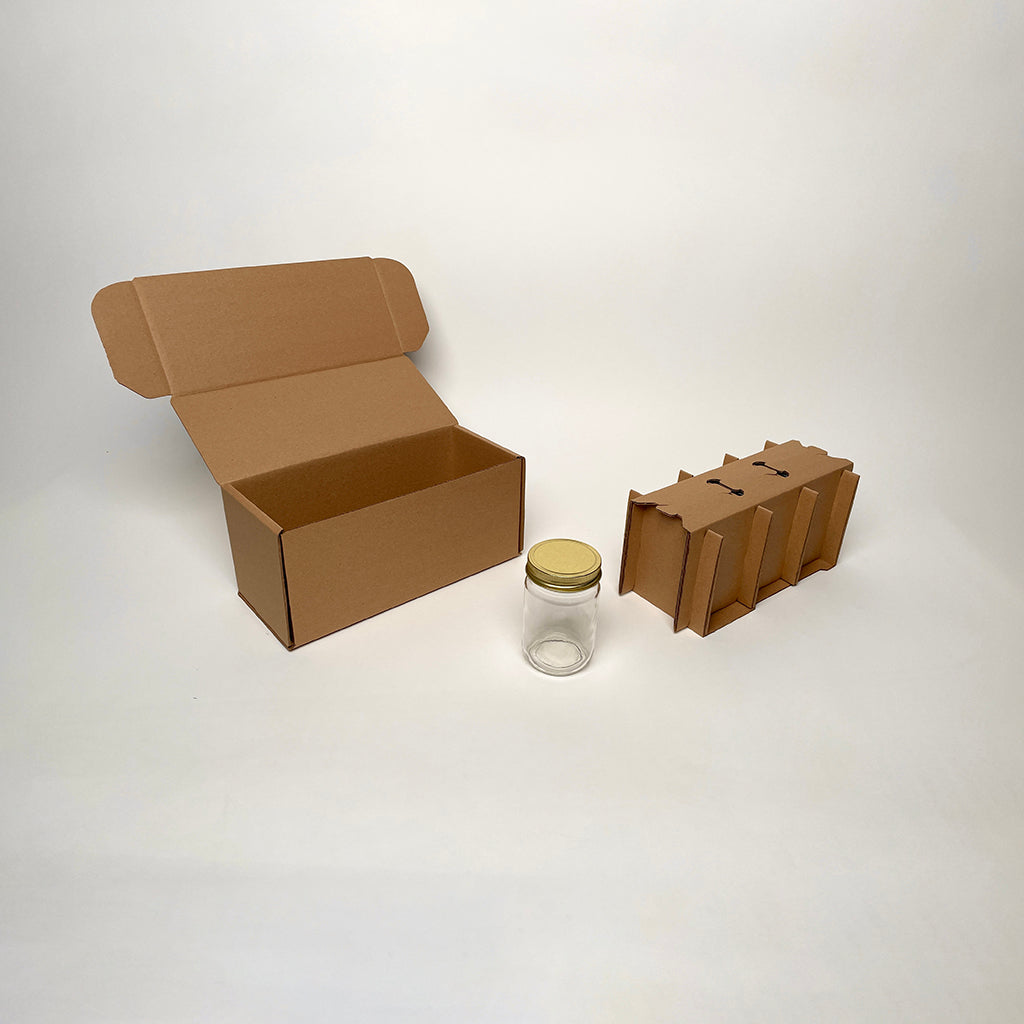 CandleScience 12 oz Canning Jar 3-Pack Shipping Box for candles available from Flush Packaging