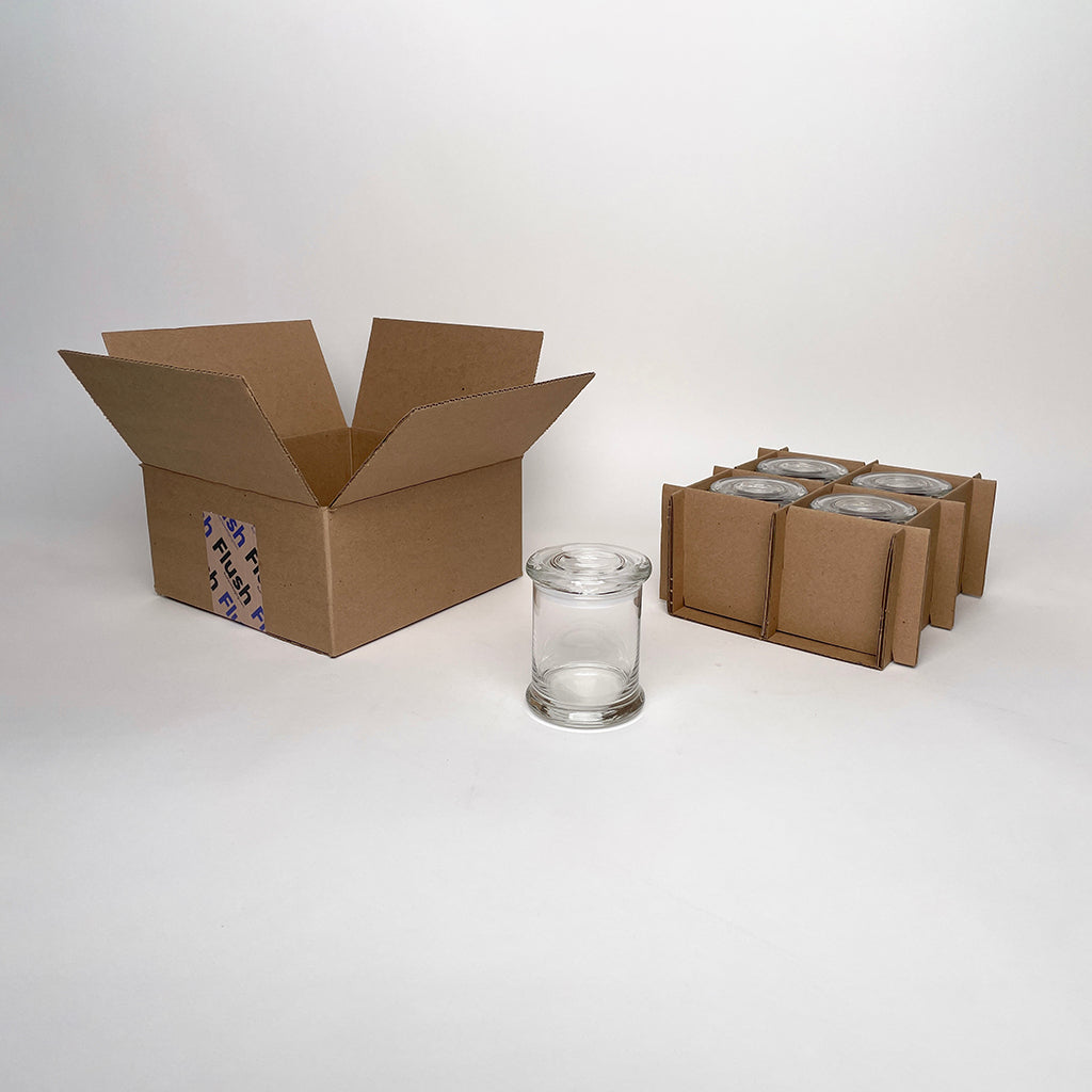 CandleScience 12 oz Status Jar 4-Pack Shipping Box for Candles available from Flush Packaging